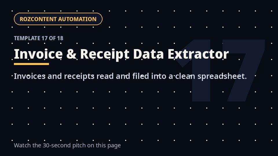 Invoice & Receipt Data Extractor — ready-made automation
